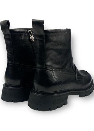 Женские кожаные ботинки демисезонные повседневные на низком ходу с молнией py269r-602a anemone 26707 фото