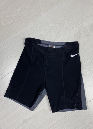 Nike dry-fit винтажные шорты эластичные велосипедки спортивные с лого1 фото