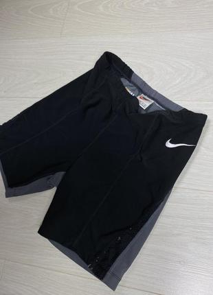Nike dry-fit винтажные шорты эластичные велосипедки спортивные с лого2 фото