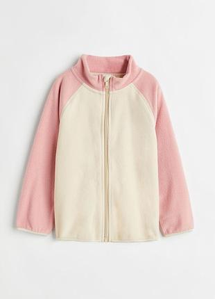 Тепла фірмова фліска h&m флісова кофта на дівчинку нм худі на флісі толстовка