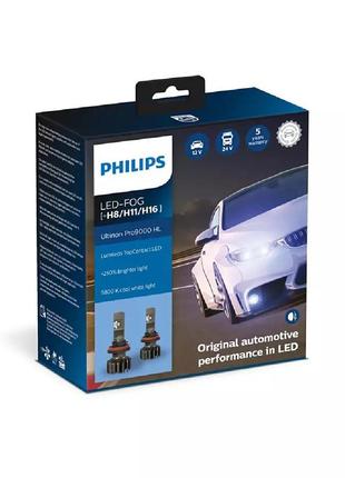 Комплект светодиодных ламп philips h8/h11/h16 11366u90cwx2 led fog ultinon pro9000 +250% 12/24v2 фото