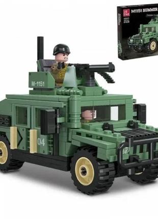 Конструктор для детей военная машина kids 61026 m1151 hummer 357 деталей