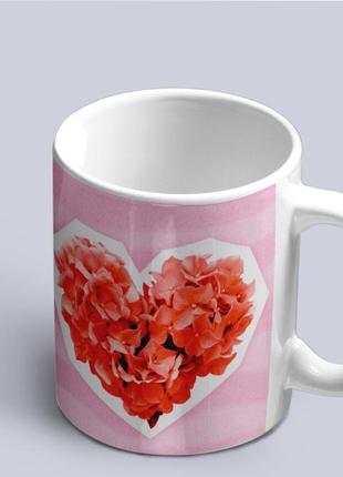 Чашка с принтом "полигональное сердце"  (02010115029)