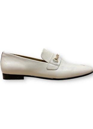 Слиперы женские кожаные белые стильные туфли на низком ходу ам2281а-4-938 anemone 21231 фото