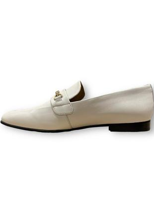 Слиперы женские кожаные белые стильные туфли на низком ходу ам2281а-4-938 anemone 21232 фото
