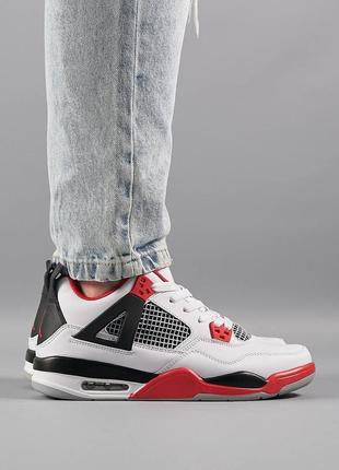 Air jordan 4 retro white red