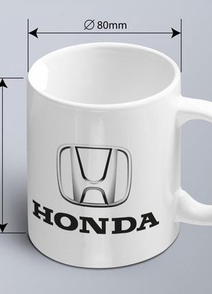 Чашка  з принтом авто логотип honda  (02010102037)2 фото
