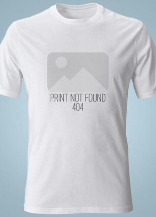 Женская футболка с принтом   print not found 404.