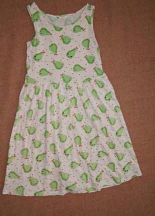 Платье сарафан h&m c авокадо. размер 140