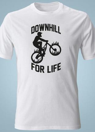 Женская футболка с принтом   downhill for life