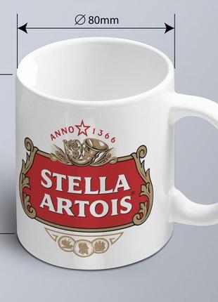 Чашка  з принтом логотипу stella artois2 фото