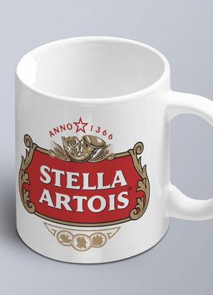 Чашка с принтом логотипа stella artois