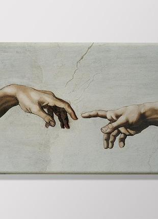 Печатная картина  создание адама (фрагмент) 60х40 см