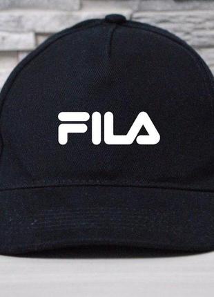 Бейсболка черная fila1 фото