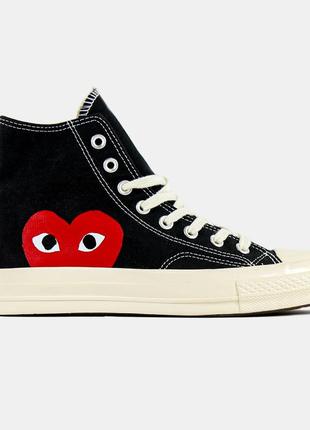 Хайтопи, кеди comme des garcons play x converse