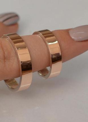 Серебряные обручальные кольца с вставками из золота2 фото