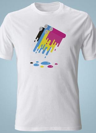 Футболка жіноча з принтом   палітра cmyk.