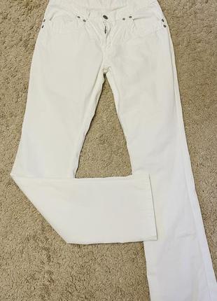 Белые брюки коттон джинсы
