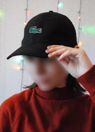 Бейсболка черная lacoste