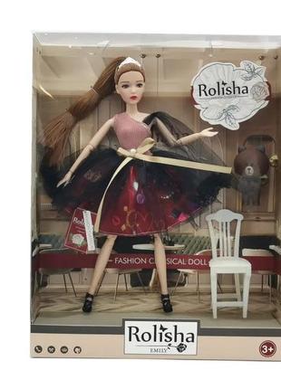 Qj100c кукла emily с аксессуарами, стульчик, размер куклы – 29 см, в коробке