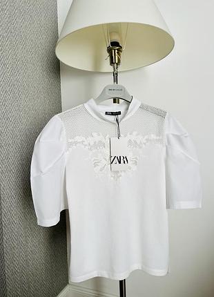 Нова розкішна блуза футболка zara made in portugal