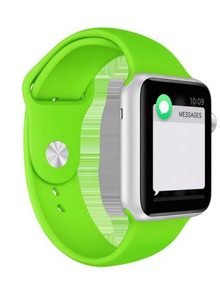 Силиконовый ремешок для apple watch 38mm/40mm/41mm (зелёный)