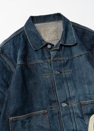 Evisu vintage type 2 trucker denim jacket мужская джинсовая куртка2 фото