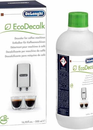 Жидкость (декальценатор) для очистки кофемашин от накипи delonghi ecodecalk 500 ml.(dlsc500/ser3018)