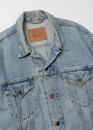 Levis 7050304 vintage 90s truckerdenim jacket мужская джинсовая куртка2 фото