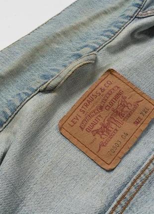 Levis 7050304 vintage 90s truckerdenim jacket мужская джинсовая куртка8 фото