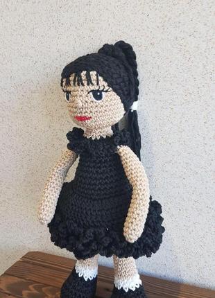 Игровая кукла уэнсдей wednesday addams ручной работы5 фото