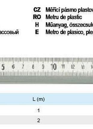 Метр складывающийся польша линейка пластмассовый l=2 м vorel-15070
