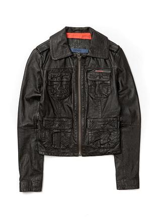 Superdry leather jacket женская кожаная куртка