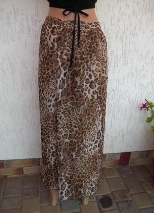 ( 50 р талия - 100 см ) женская тигровая пляжная юбка парео новая германия3 фото