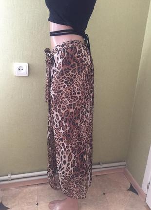 ( 50 р талия - 100 см ) женская тигровая пляжная юбка парео новая германия7 фото