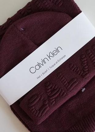 Набор шапка и шарф calvin klein оригинал из сша