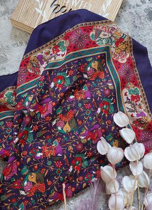 Итальянский винтажный платок 🔹полиэстр (76 см на 78 см)