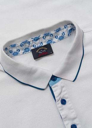 Paul and top shark white polo