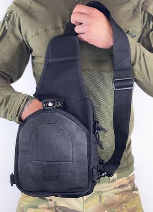 Тактический рюкзак на одно плечо 10л черный/ койот/мультикам5 фото