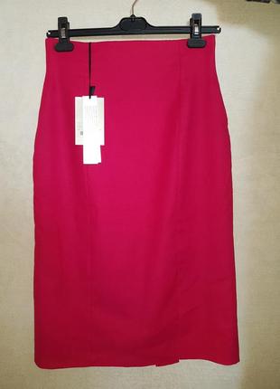 Шикарная яркая розовая юбка миди бренд оригинал laura ashley1 фото