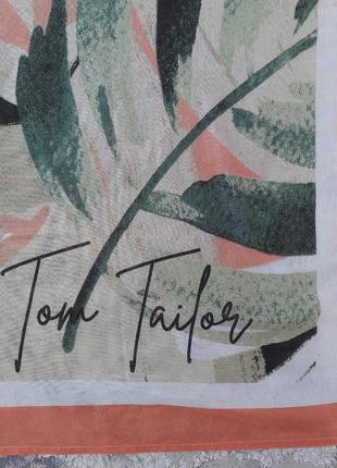 Большой подпиской платок🔹шаль🔹палантин tom tailor(125 см на 119 см)4 фото