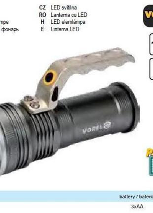 Фонарь cree xm-lm польша 10вт 3 режима 500 lm vorel-88560