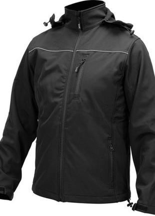 Куртка робоча softshell з прикрипн капюшоном yato розм m, чорна, 3 кишени, 96% полиест и 4% спандекс yt-79551