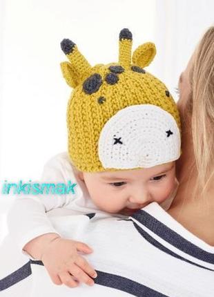 Хлопок шапка на подкладке next 0-3 мес