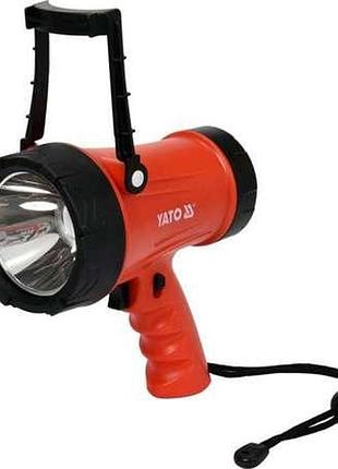 Лихтар свитлодиодний з ручкою yato з живленням вид батарейок 4х аа, 10 вт, 900 lm yt-08550