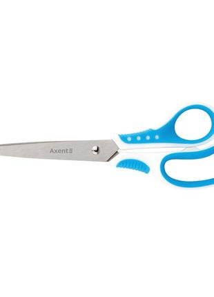 Ножиці "axent" 200мм 6305-02-a ручка з гум.вставками біло-блакитні