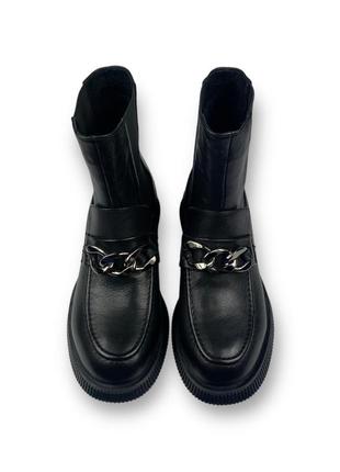 Женские черные челси, демисезонные ботинки на низком ходу h2693-9162-0990 lady marcia 21296 фото