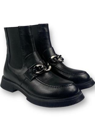 Женские черные челси, демисезонные ботинки на низком ходу h2693-9162-0990 lady marcia 21293 фото