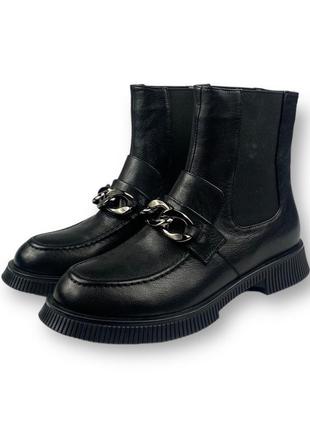 Женские черные челси, демисезонные ботинки на низком ходу h2693-9162-0990 lady marcia 21294 фото