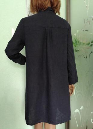Льняное брендовое платье рубашка туника ansca bettini имталия6 фото